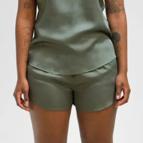 Ettitude Other - New Large Ettitude Green Sateen Pajama Lounge Shorts Bamboo